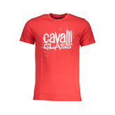 Cavalli Class Red Cotton T-Shirt -   -  Cavalli Class.